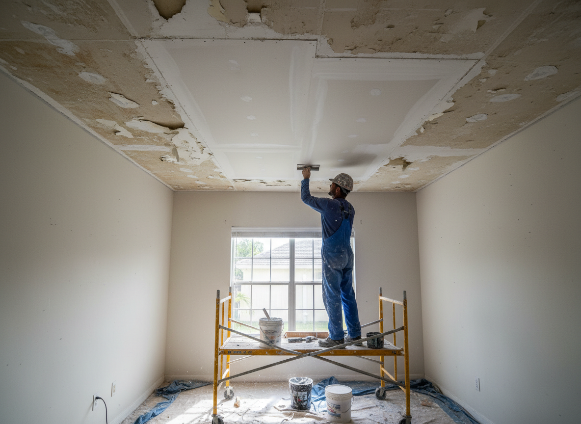 Ceiling Water Damage Repair in Dania, FL